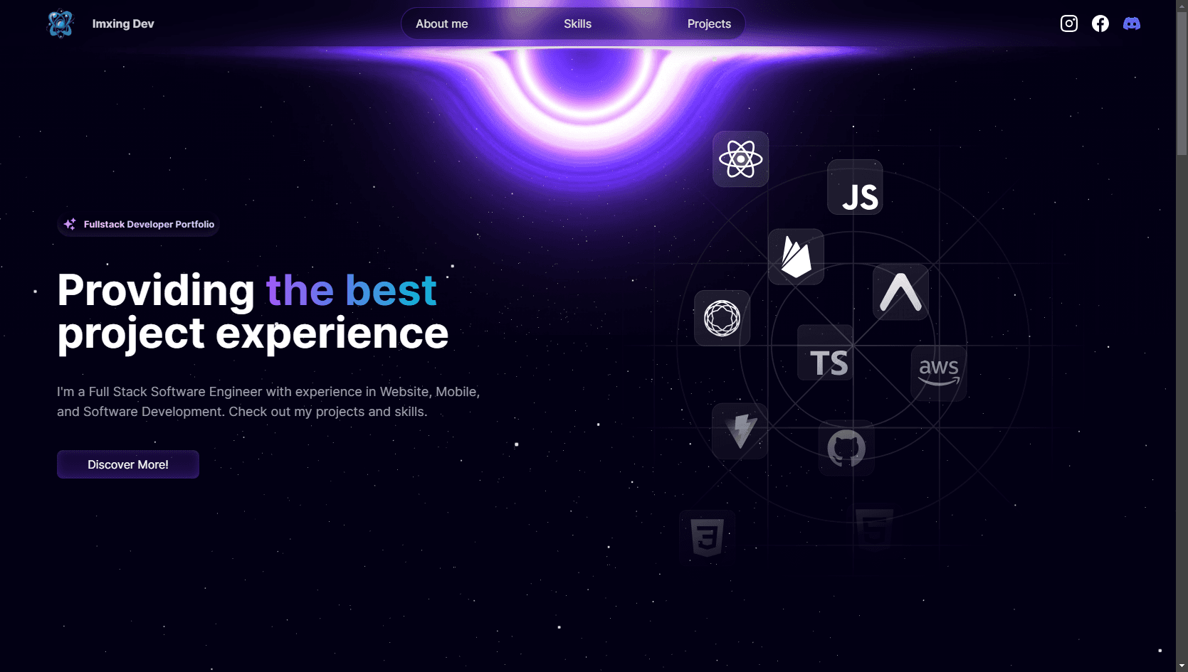 Space Themed Portfolio
